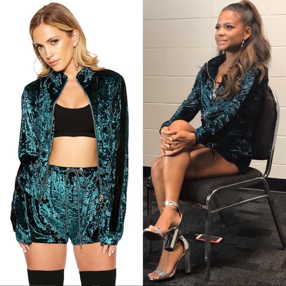 Keepin’ Track Velvet Suit Set